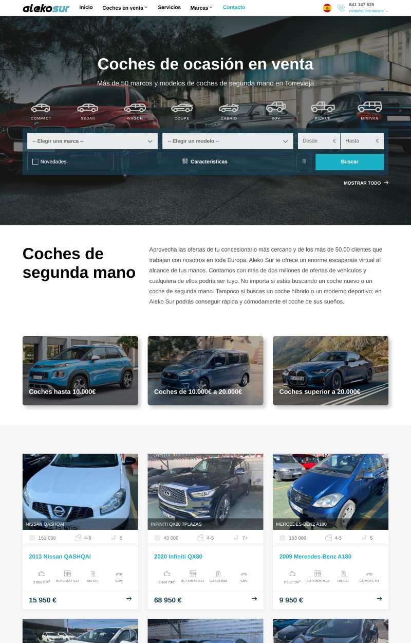 AlekoSUR Cars Trader Website