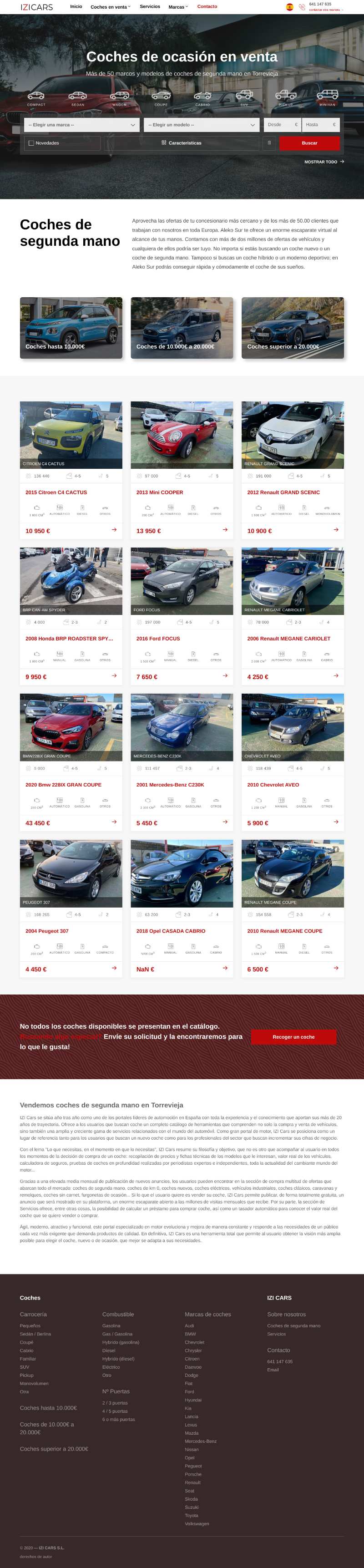 IZI Cars Trader Website